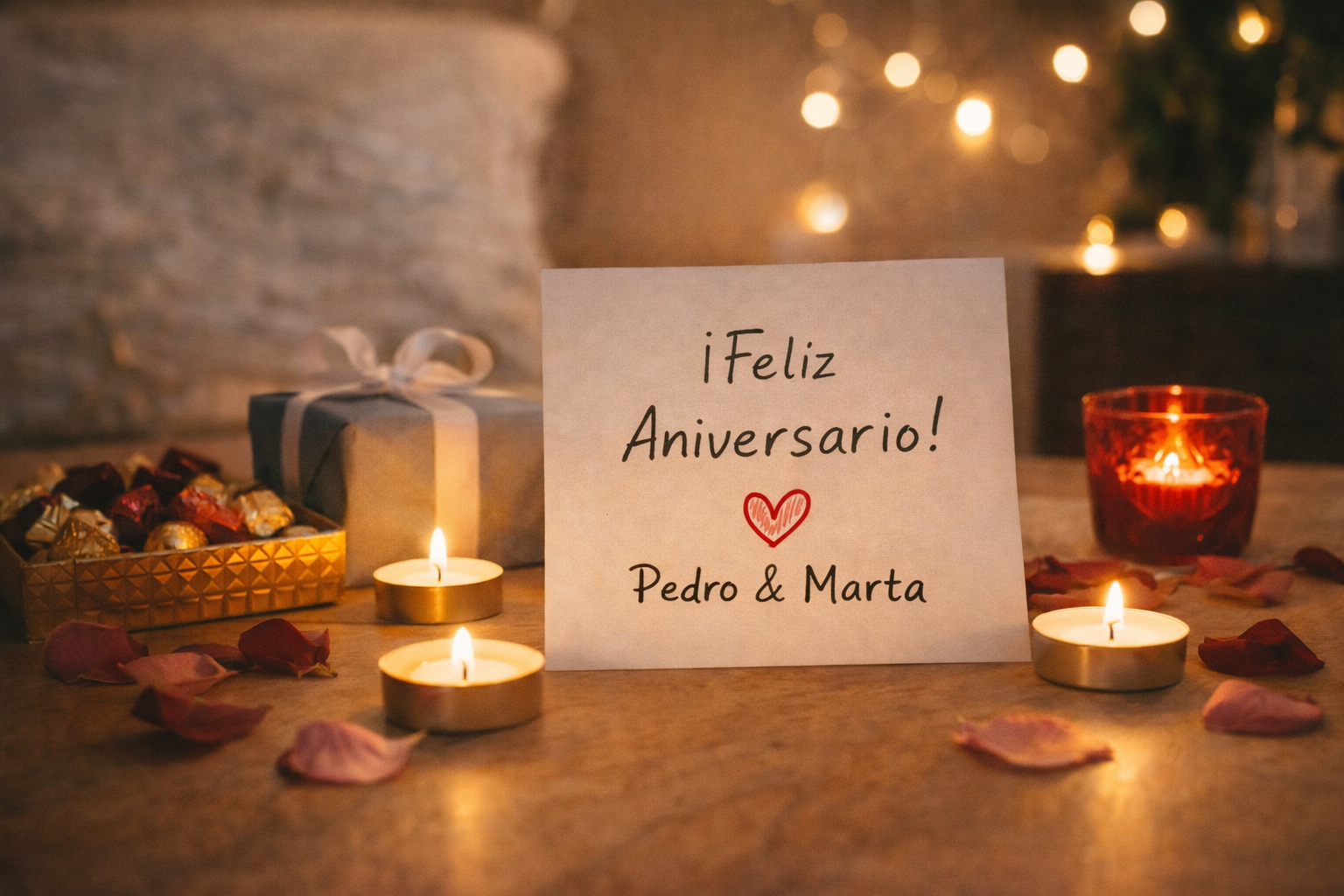 Detalle de bienvenida para aniversario
