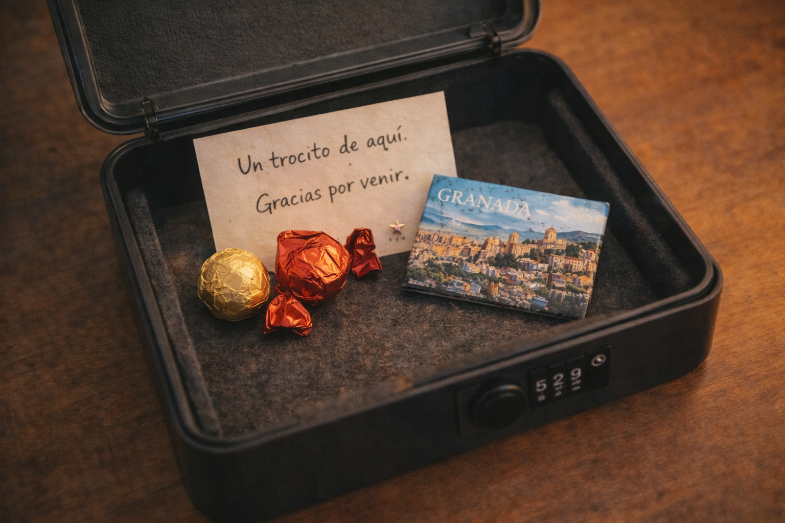 Caja secreta con regalo de despedida